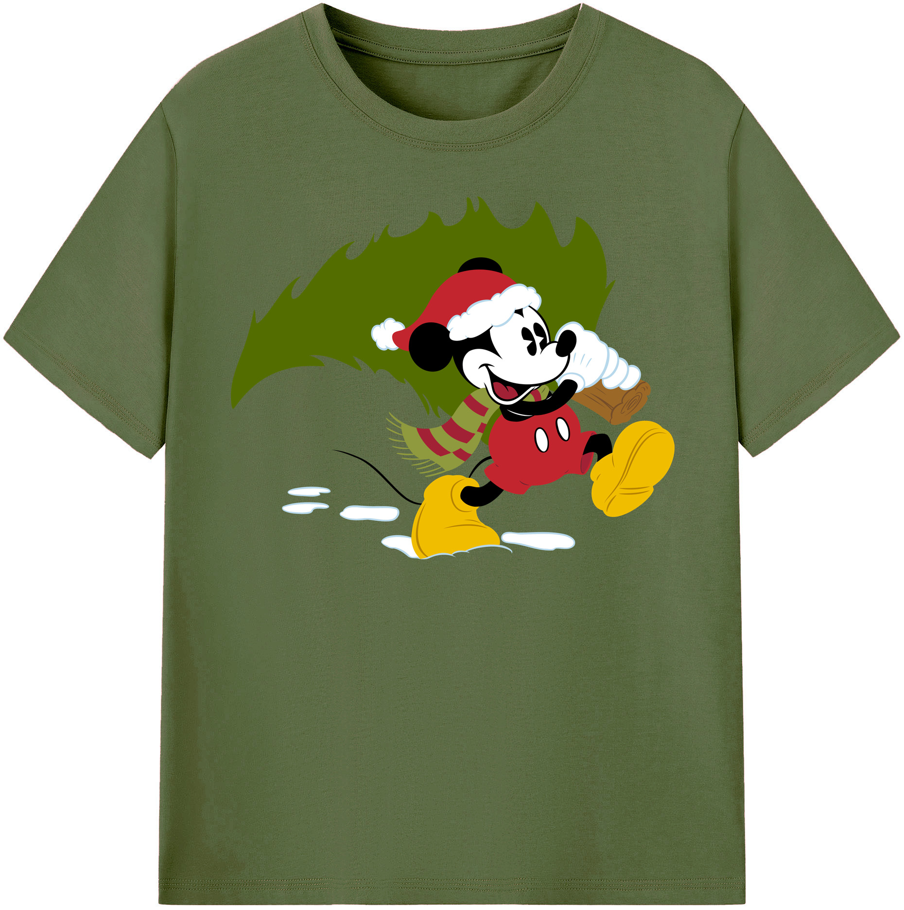 （画像用） ミッキーマウス Mickey Mouse 綿100％半袖Tシャツ（フロントプリント）